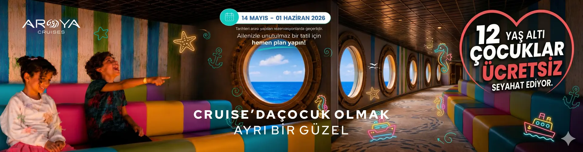 çocuklar için ücretsiz seyehat